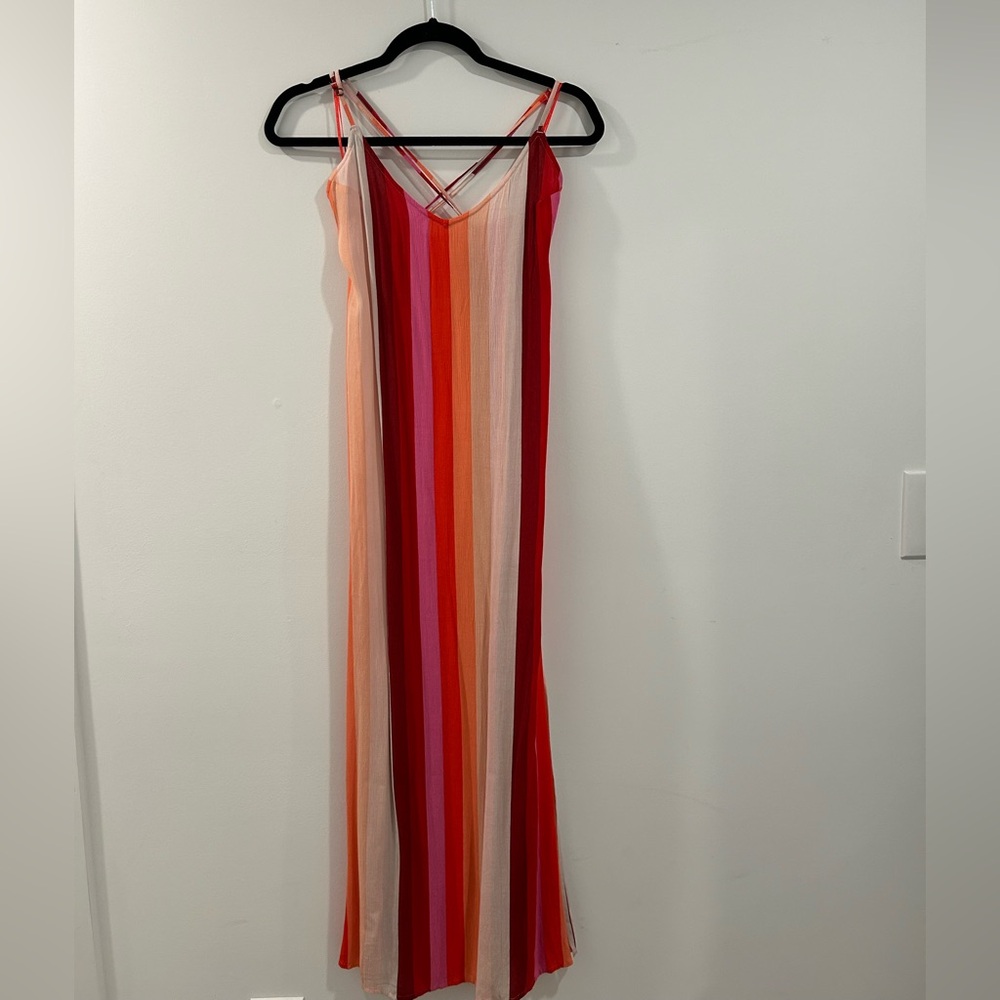Womens Billabong Pink Stripe Maxi Dress, Size Small, Never Worn